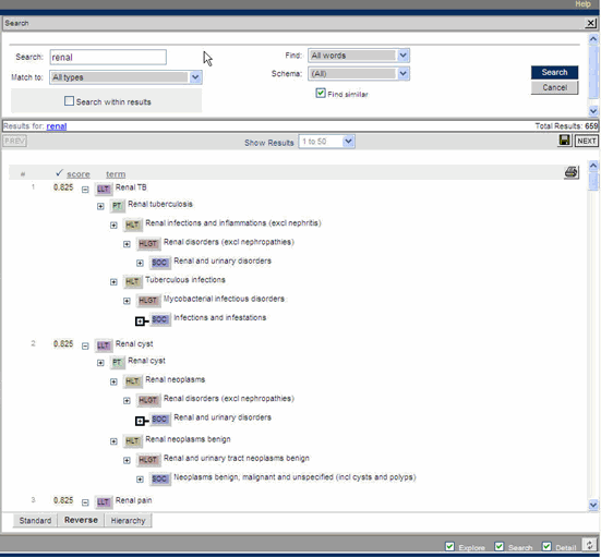 Figure 2-11. Search Results Reverse Display 